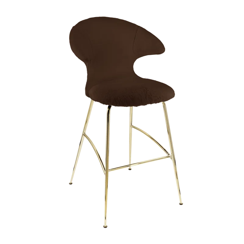 Time Flies | barstol by UMAGE in Teddy Brown, Brass – product photo