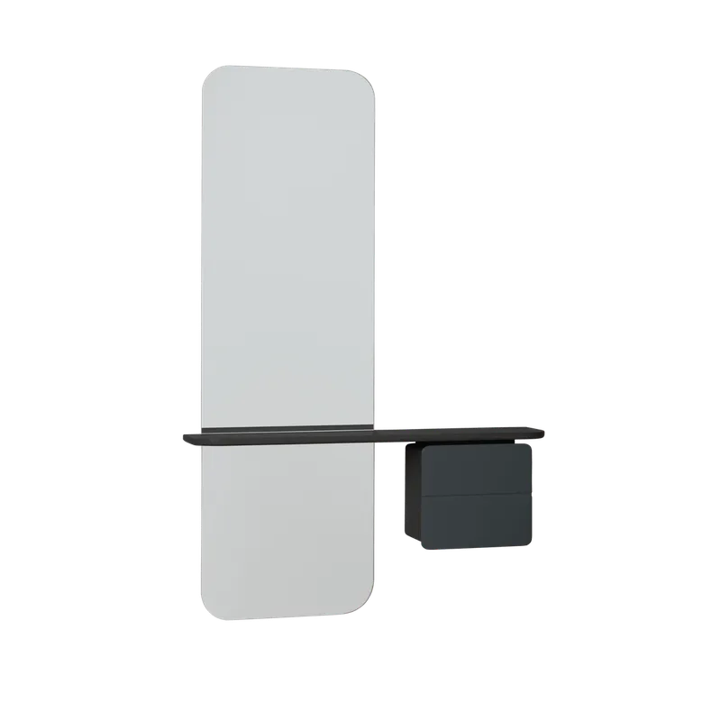 One More Look | Spejl von UMAGE in Black Oak, Anthracite Grey – Produktfoto