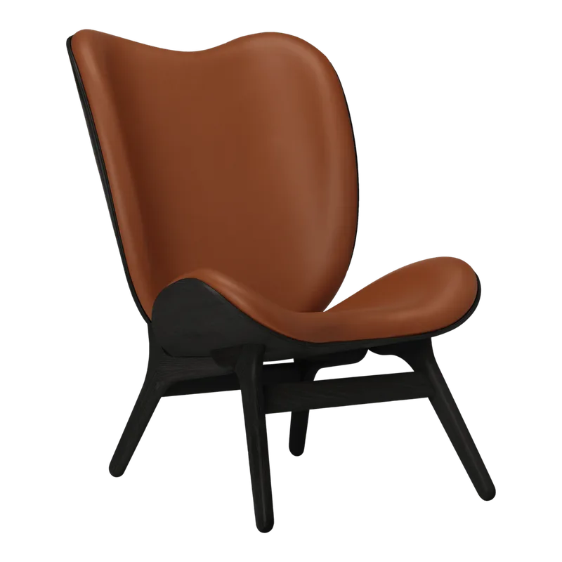 A Conversation Piece | loungestol, høj by UMAGE in Black Oak, Cognac – product photo