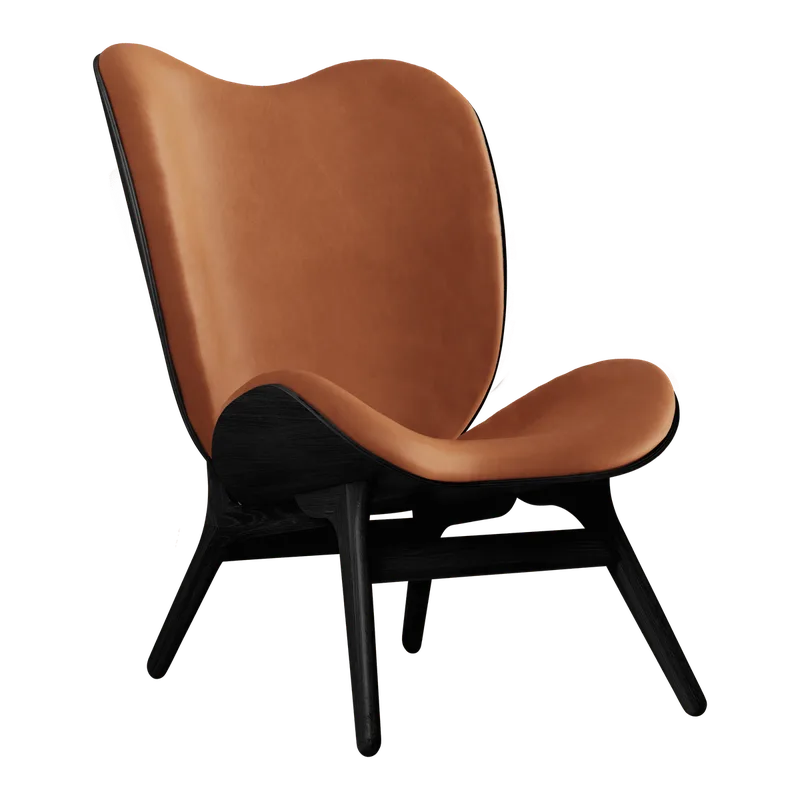 A Conversation Piece | loungestol, høj by UMAGE in Black Oak, Dunes Rust – product photo