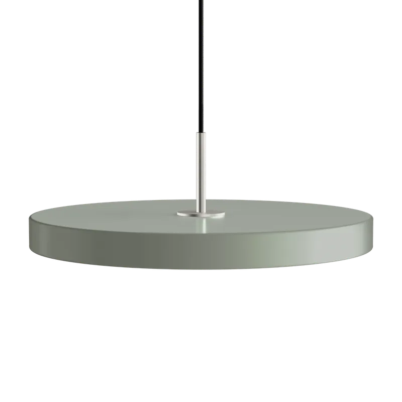 Asteria Plus | pendellampe by UMAGE in Nuance Olive, Steel Top, Medium – product photo