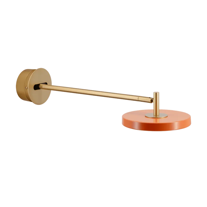 Asteria Long | wall lamp by UMAGE in Brass, Nuance Orange, Hardwired – product photo
