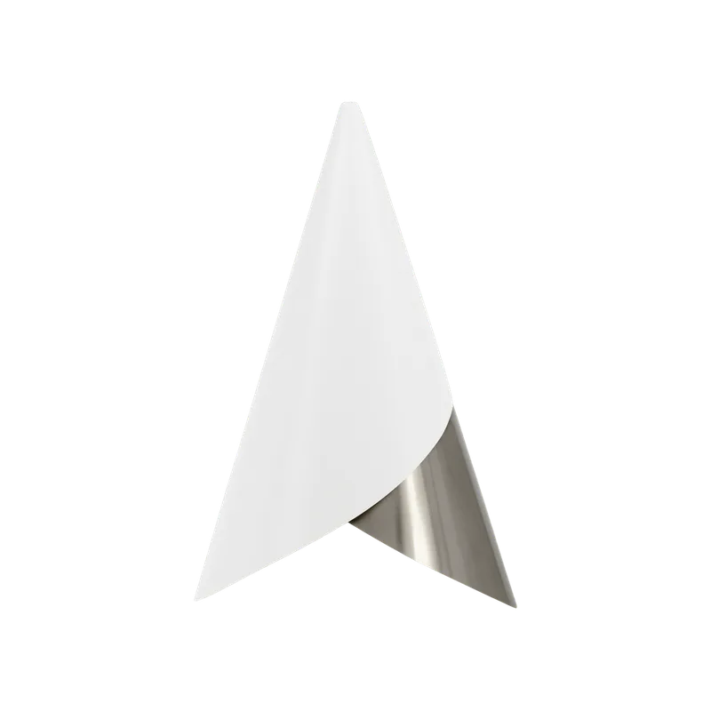 Cornet | lampeskærm van UMAGE in White/Steel – productfoto