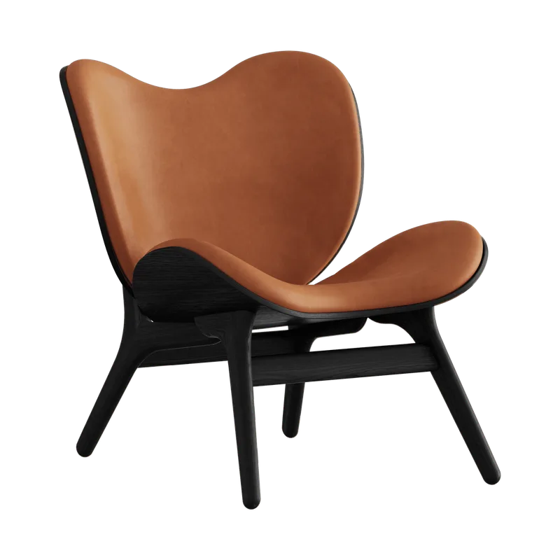 A Conversation Piece | loungestol, lav by UMAGE in Black Oak, Dunes Rust – product photo