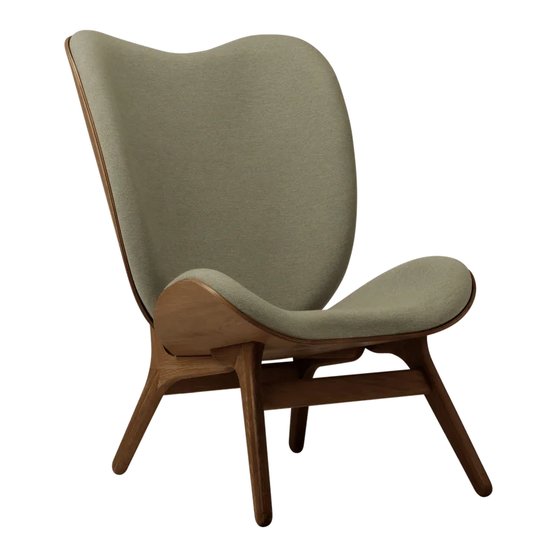 A Conversation Piece | loungestol, høj von UMAGE in Dark Oak, Morning Meadows – Produktfoto