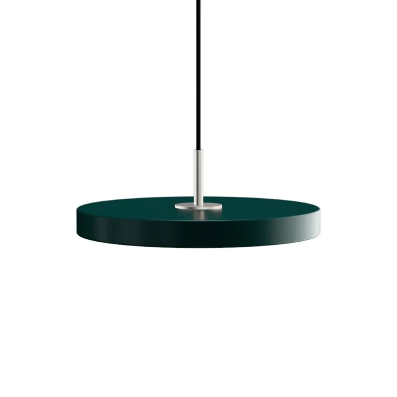 Asteria Plus | pendellampe by UMAGE in Forest Green, Steel Top, Mini – product photo
