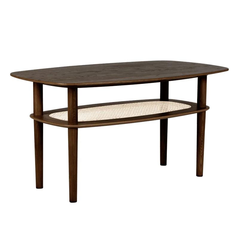 Together Sleek Rectangle | coffee table van UMAGE in Dark Oak, Tall – productfoto