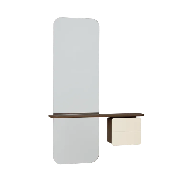 One More Look | Spejl by UMAGE in Dark Oak, Pearl White – product photo