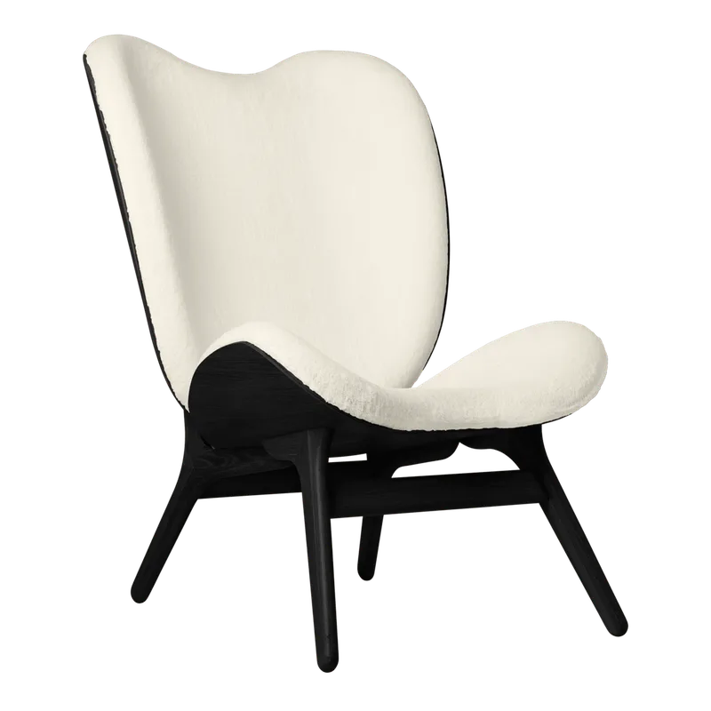 A Conversation Piece | loungestol, høj by UMAGE in Black Oak, Teddy White – product photo