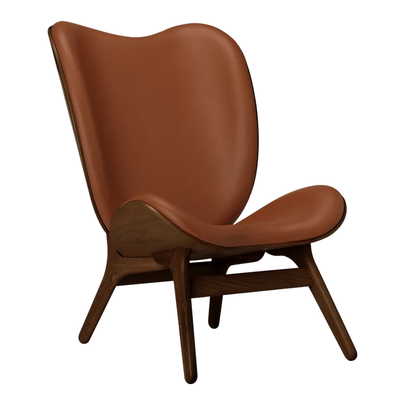 A Conversation Piece | loungestol, høj von UMAGE in Dark Oak, Cognac – Produktfoto