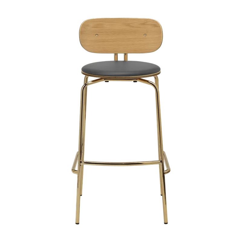 Curious | bar stool by UMAGE in Anthrazite, Brass – product photo