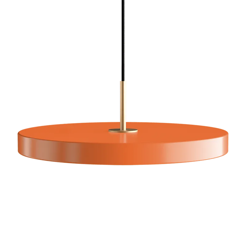 Asteria Plus | pendellampe by UMAGE in Nuance Orange, Brass Top, Medium – product photo