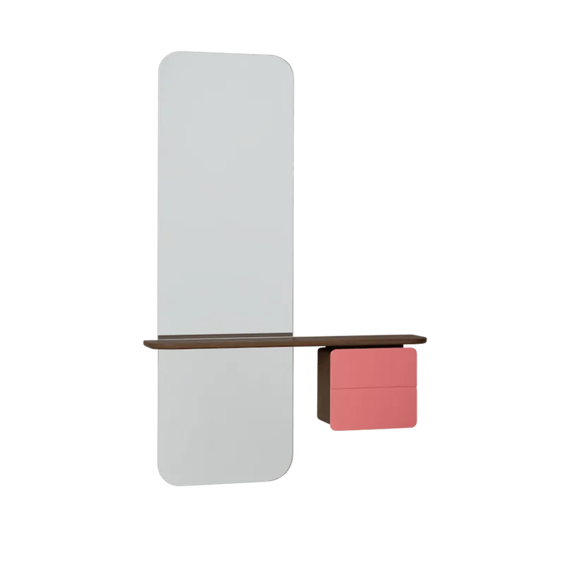 One More Look | Spejl von UMAGE in Dark Oak, Nuance Rose – Produktfoto