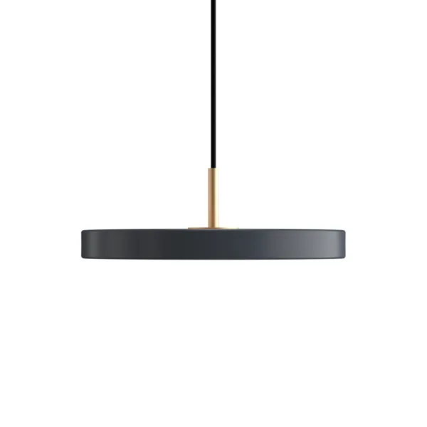 Asteria | pendellampe by UMAGE in Anthracite Grey, Brass Top, Mini – product photo
