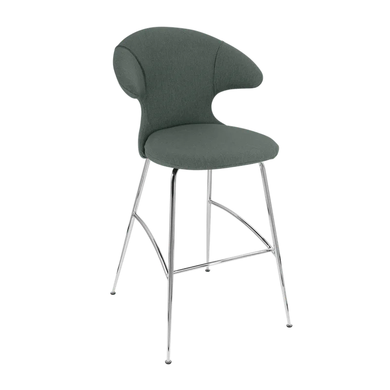 Time Flies | barstol by UMAGE in Morning Meadows, Chrome – product photo