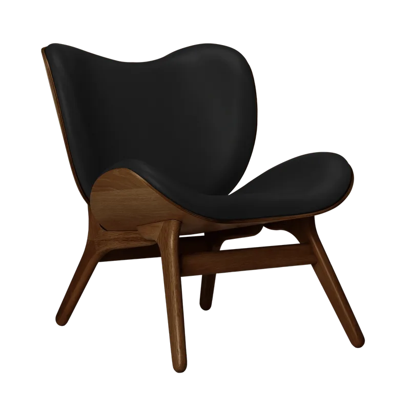 A Conversation Piece | loungestol, lav by UMAGE in Dark Oak, Black – product photo