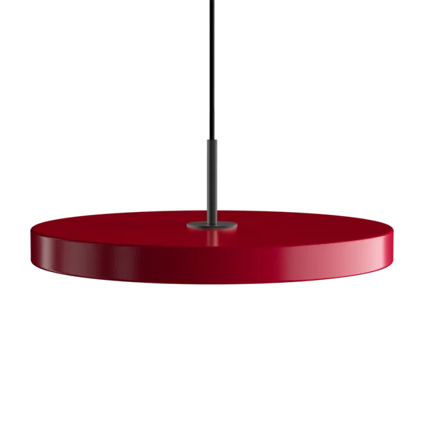Asteria | pendellampe von UMAGE in Ruby Red, Black Top, Medium – Produktfoto