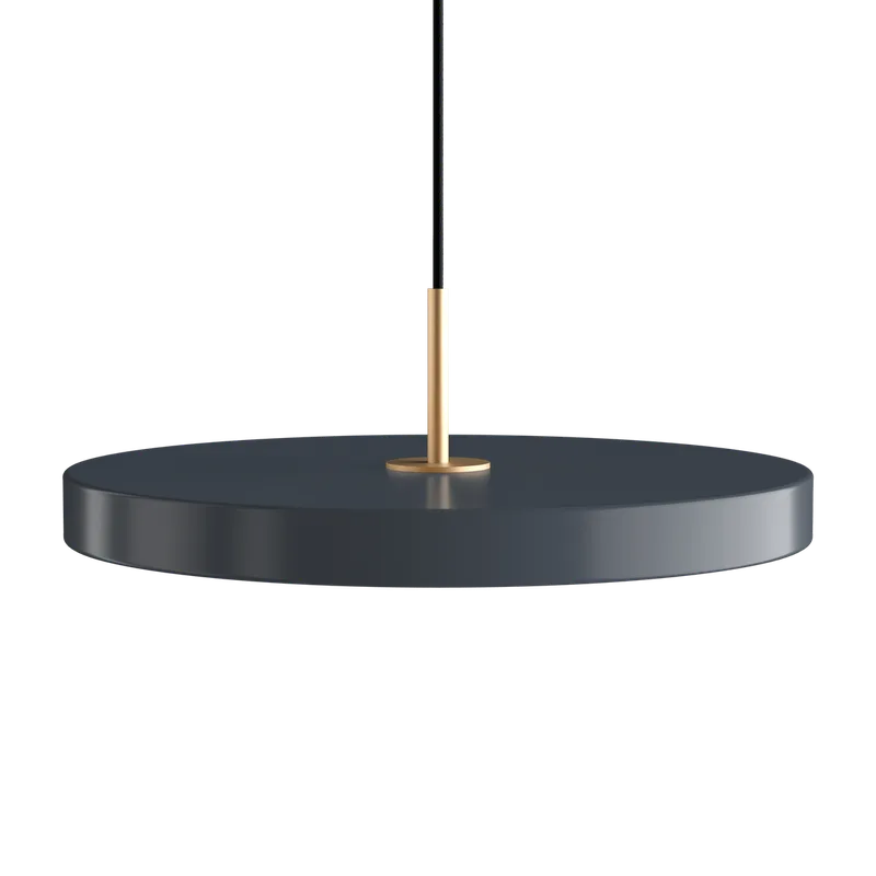 Asteria Plus | pendellampe by UMAGE in Anthracite Grey, Brass Top, Medium – product photo