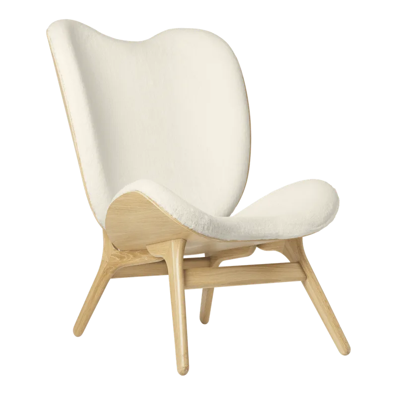 A Conversation Piece | loungestol, høj by UMAGE in Oak, Teddy White – product photo