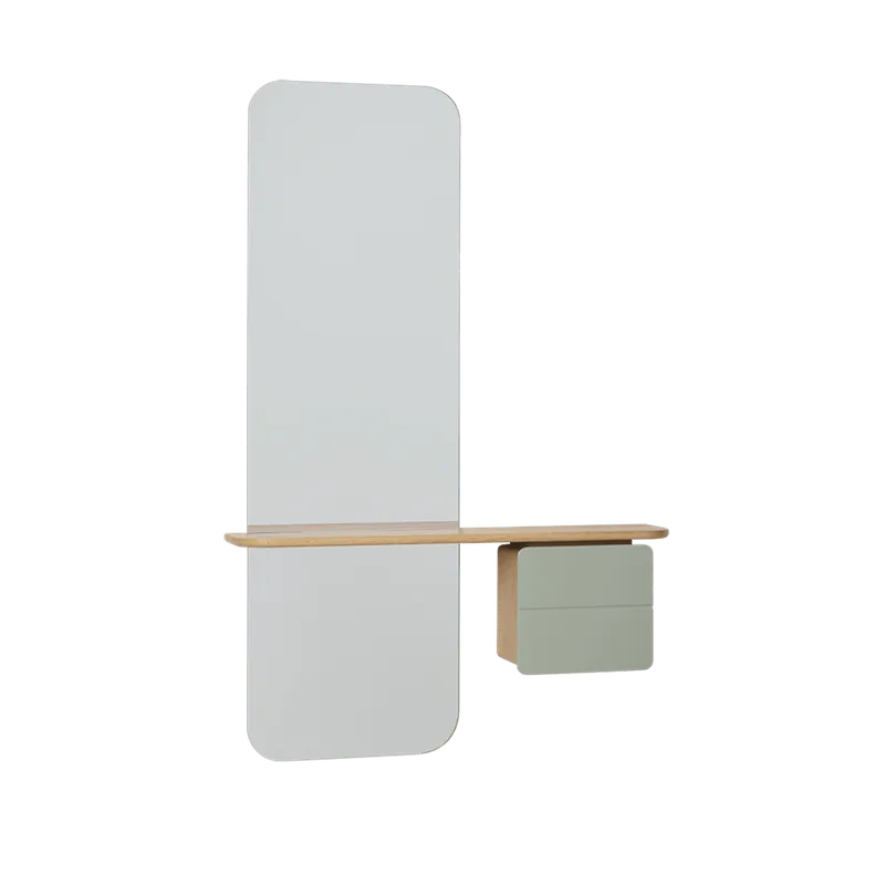 One More Look | Spejl von UMAGE in Oak, Nuance Olive – Produktfoto