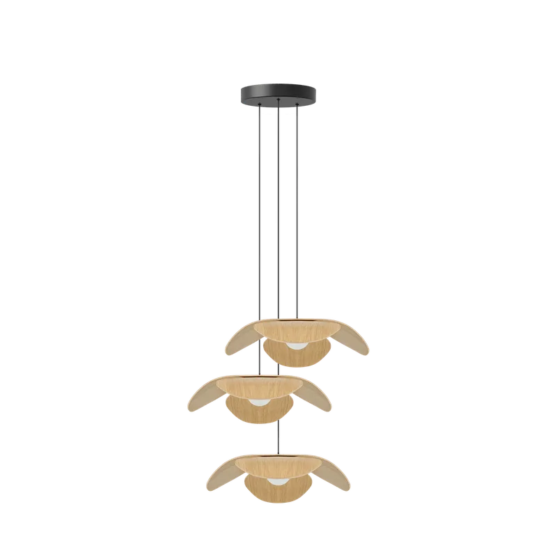 Forget Me Not cluster 3 | lampesæt by UMAGE in Oak, Medium – product photo