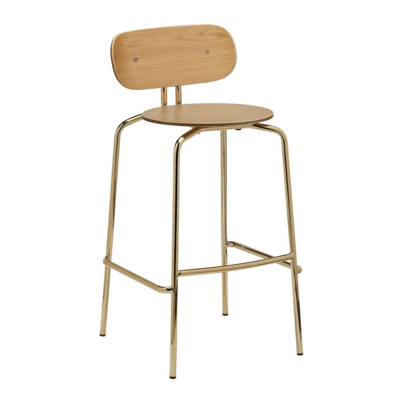 Curious | bar stool by UMAGE in Oak, Brass – product photo