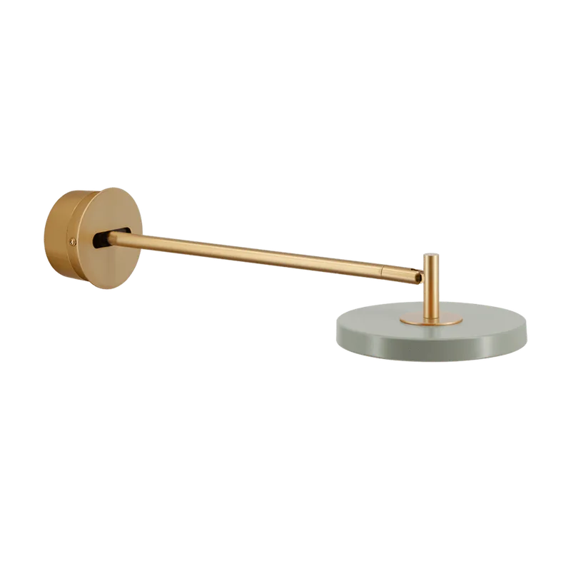 Asteria Long | wall lamp by UMAGE in Brass, Nuance Olive, Hardwired – product photo