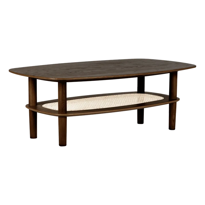 Together Sleek Rectangle | coffee table by UMAGE in Dark Oak, Low – product photo