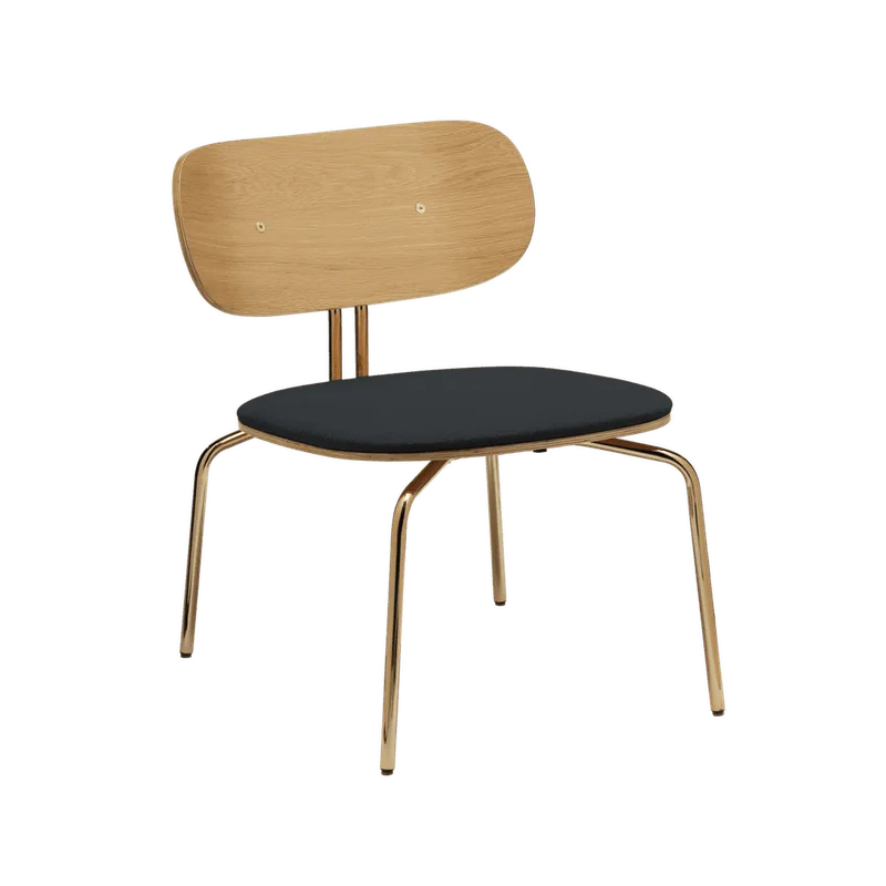 Curious | loungestol by UMAGE in Shadow, Brass – product photo