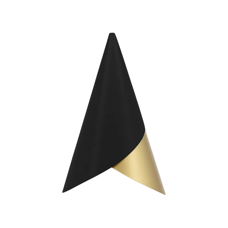 Cornet | lampeskærm van UMAGE in Black/Brass – productfoto