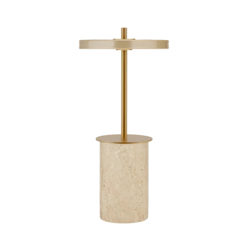 Asteria Move Mini | bærbar lampe de UMAGE en Clay travertine brass – photo du produit