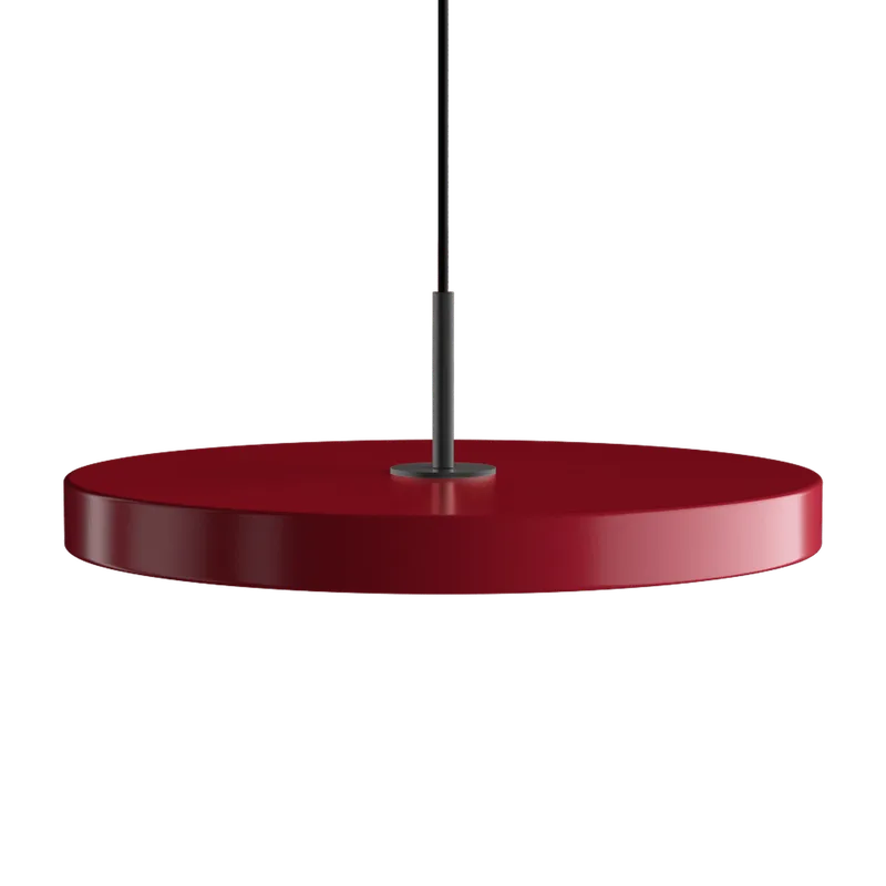 Asteria Plus | pendellampe van UMAGE in Ruby Red, Black Top, Medium – productfoto
