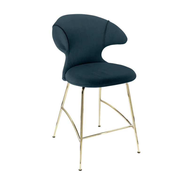 Time Flies | counterstol by UMAGE in Jet Air Blue, Brass – product photo