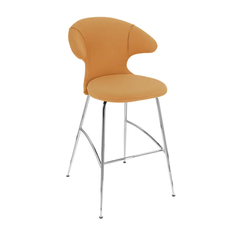 Time Flies | barstol by UMAGE in Tangerine, Chrome – product photo