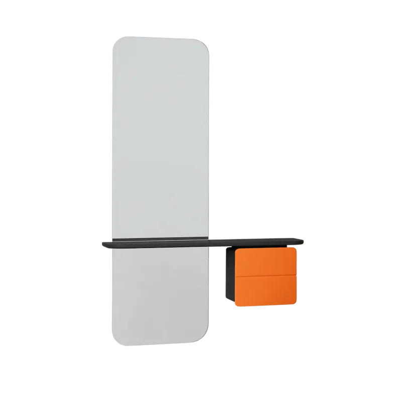 One More Look | Spejl von UMAGE in Black Oak, Nuance Orange – Produktfoto