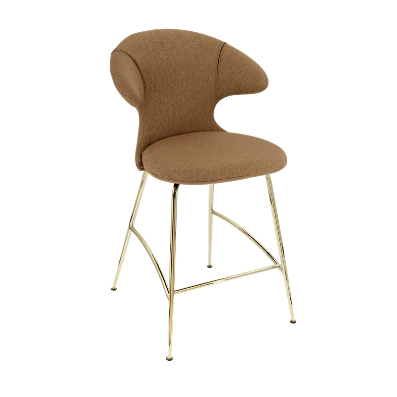 Time Flies | barstol by UMAGE in Sugar Brown, Brass – product photo