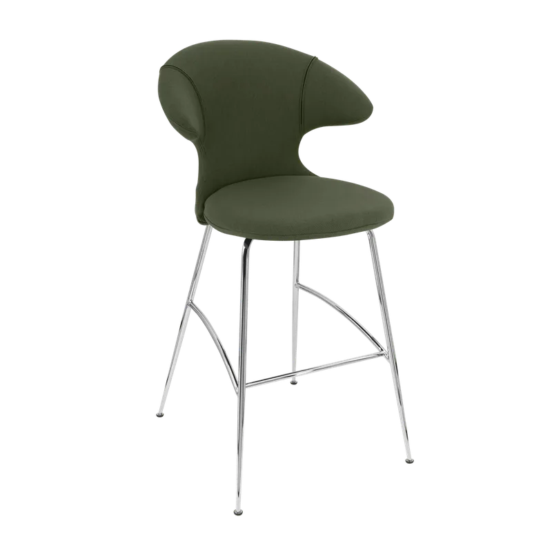 Time Flies | barstol by UMAGE in Racing Green, Chrome – product photo