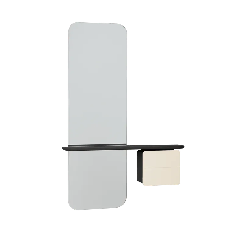 One More Look | Spejl by UMAGE in Black Oak, Pearl White – product photo