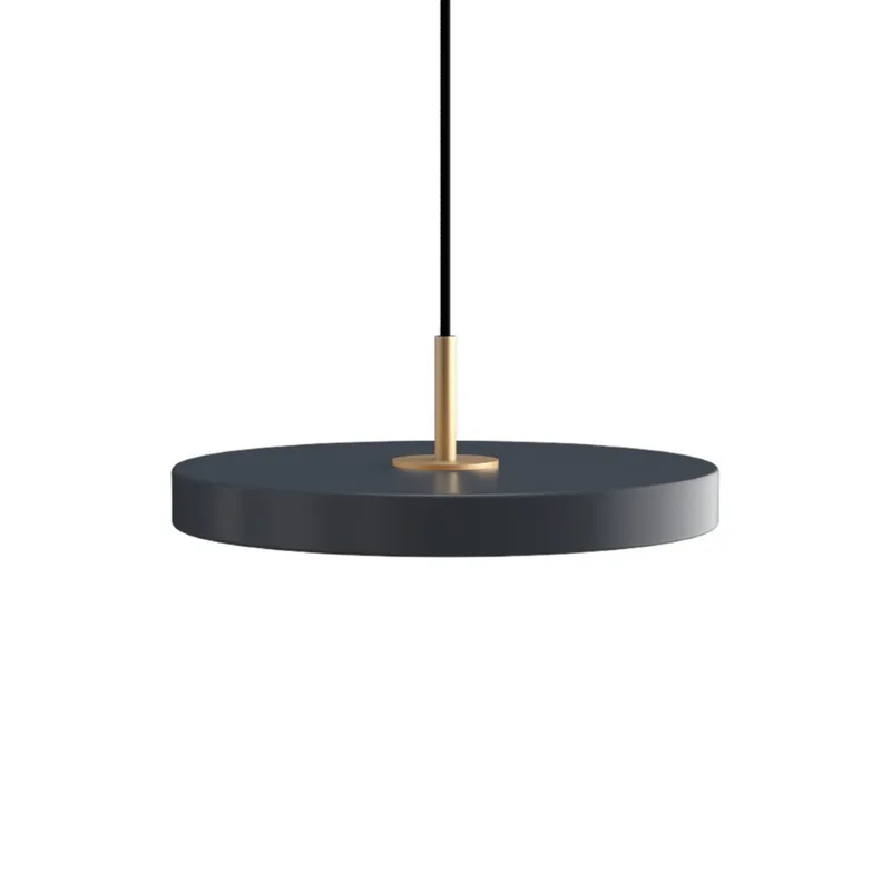 Asteria Plus | pendellampe by UMAGE in Anthracite Grey, Brass Top, Mini – product photo