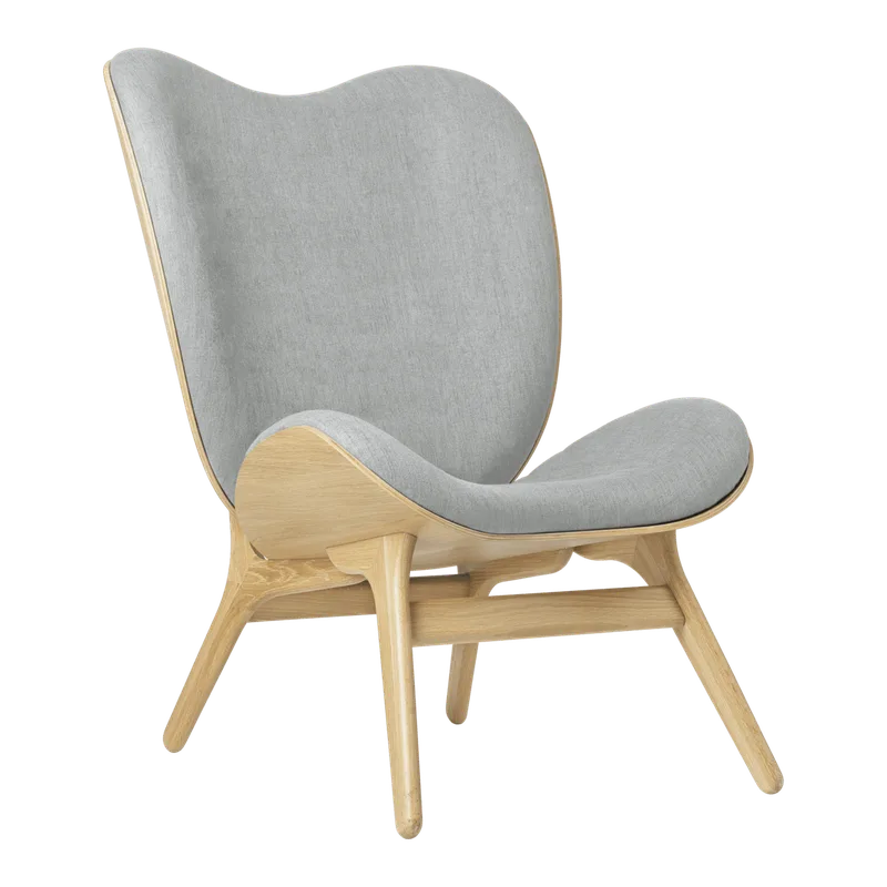 A Conversation Piece | loungestol, høj von UMAGE in Oak, Sterling – Produktfoto