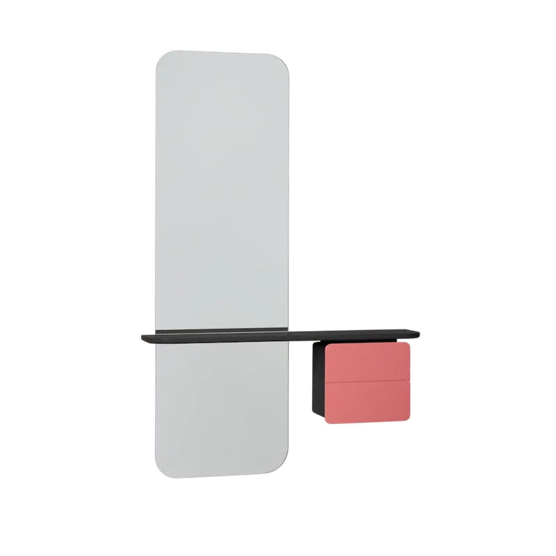 One More Look | Spejl von UMAGE in Black Oak, Nuance Rose – Produktfoto