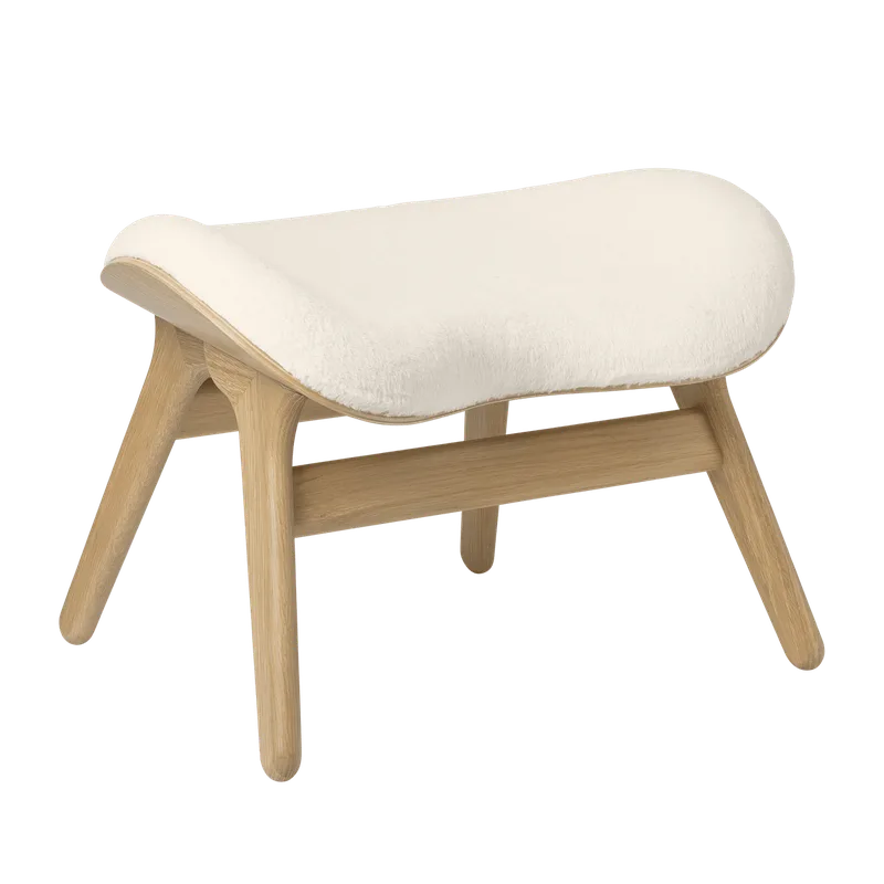 A Conversation Piece | ottoman von UMAGE in Oak, Teddy White – Produktfoto