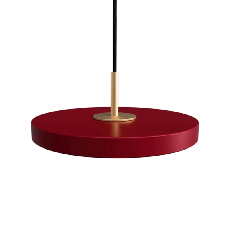 Asteria Micro | pendellampe by UMAGE in Ruby Red, Brass Top – product photo