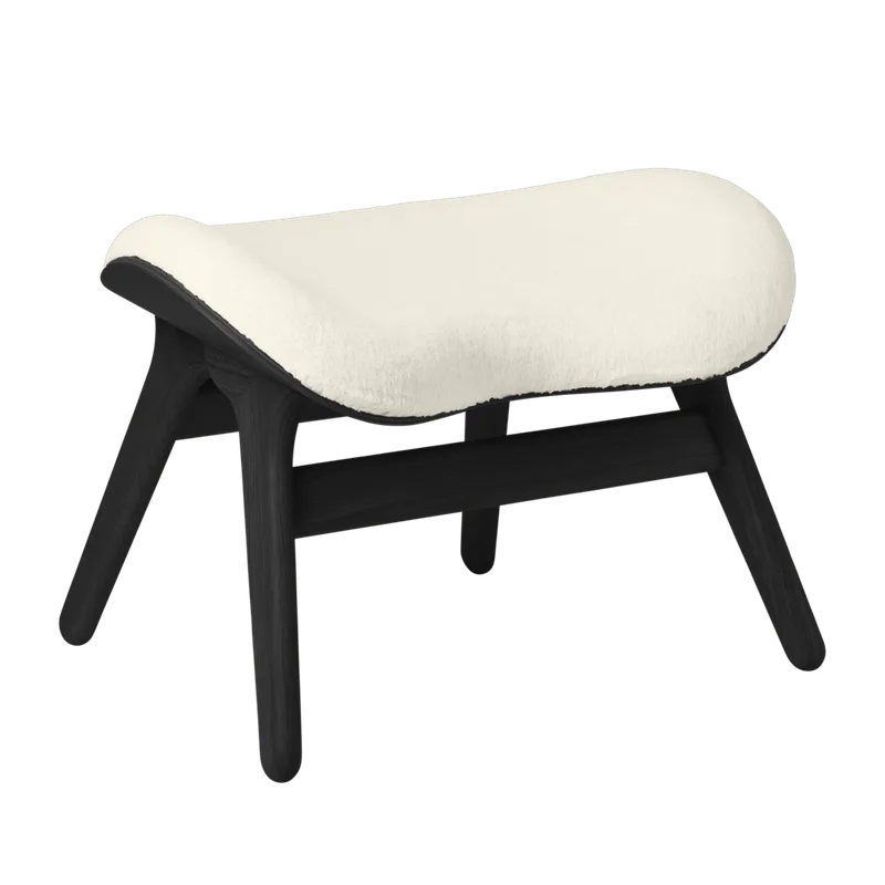 A Conversation Piece | ottoman by UMAGE in Black Oak, Teddy White – product photo