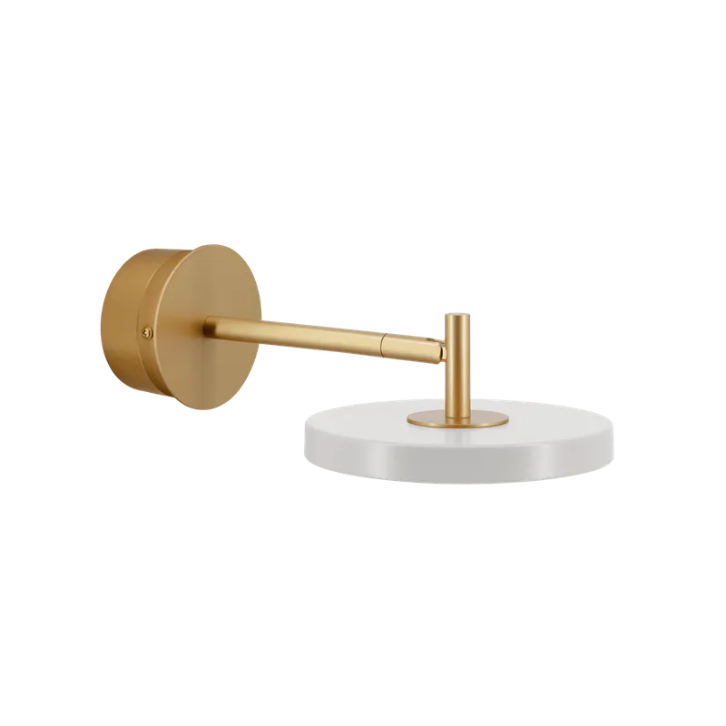 Asteria Short | væglampe by UMAGE in Brass, Nuance Mist, Hardwired – product photo