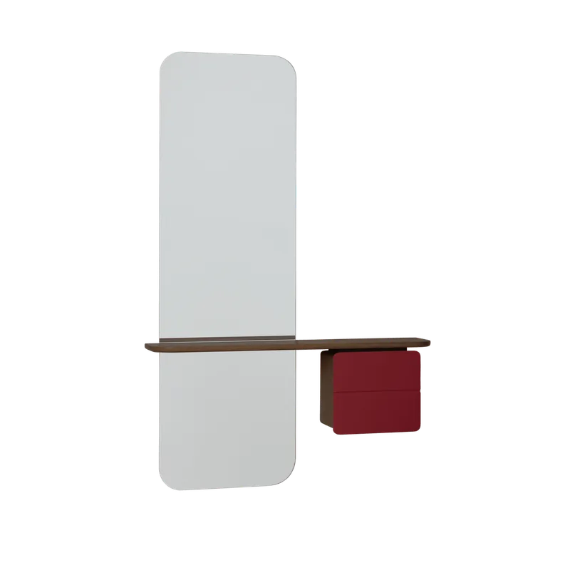 One More Look | Spejl by UMAGE in Dark Oak, Ruby Red – product photo