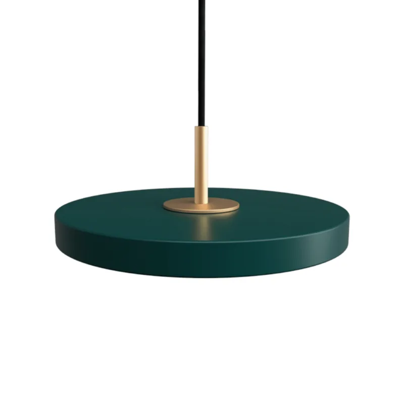 Asteria Micro | pendellampe by UMAGE in Forest Green, Brass Top – product photo