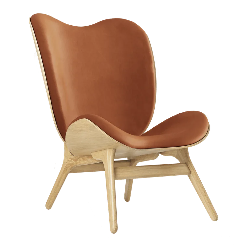 A Conversation Piece | loungestol, høj by UMAGE in Oak, Dunes Rust – product photo
