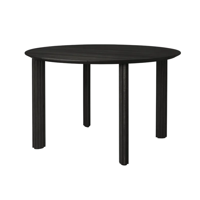 Comfort Circle | spisebord by UMAGE in Black Oak, Rippled – product photo