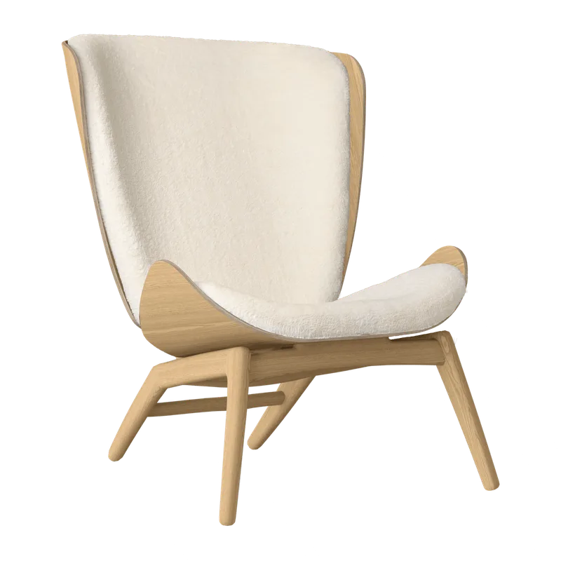 The Reader Upholstery wing chair | reservedel by UMAGE in Teddy White – product photo